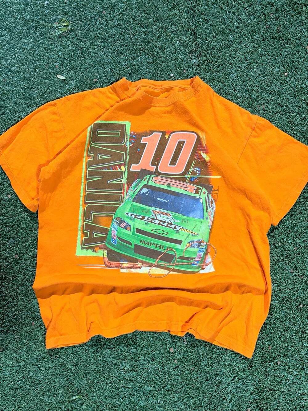 Chase Authentics Danica Patrick #10 Go Daddy Stewart-Haas Racing Orange T-Shirt